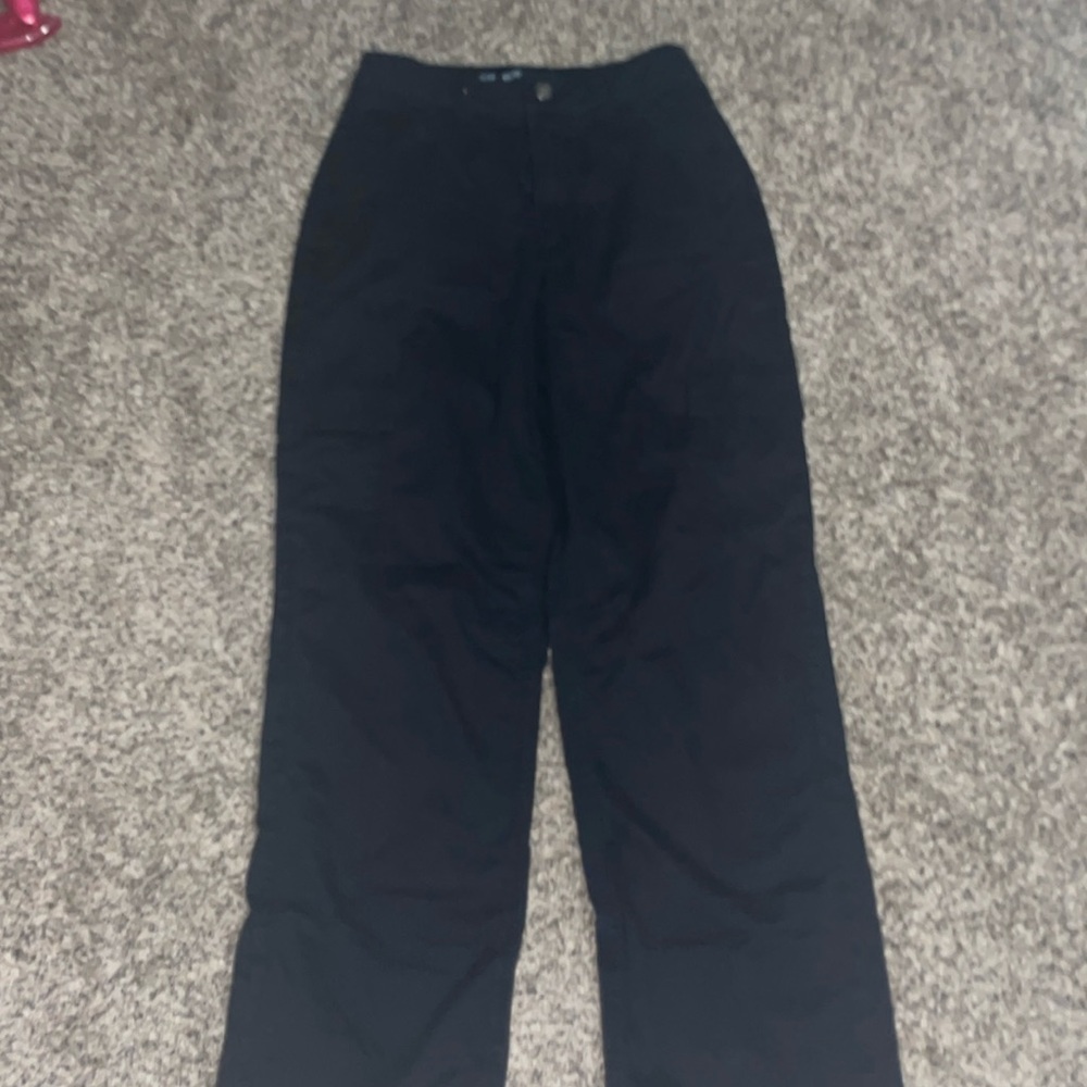 Black baggy cargo pants from hollister